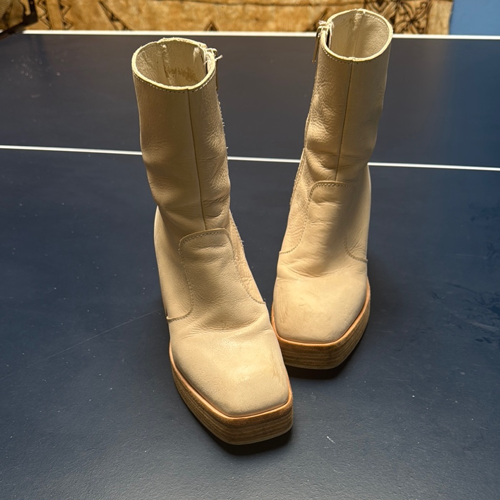 Free people platform leather booties 6